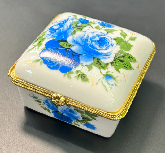 Porcelain Rose Trinket Box