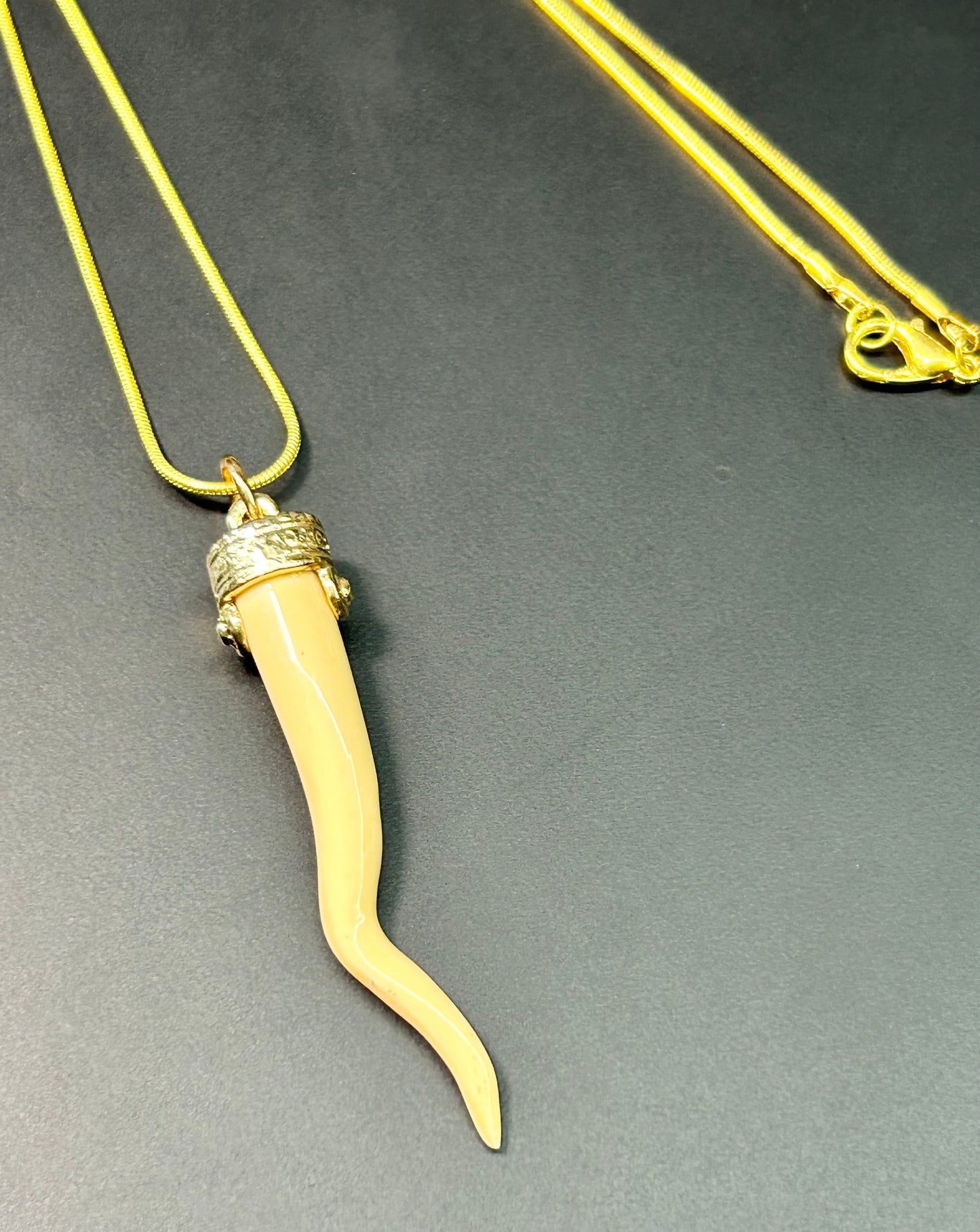 Acrylic Faux Horn Necklace