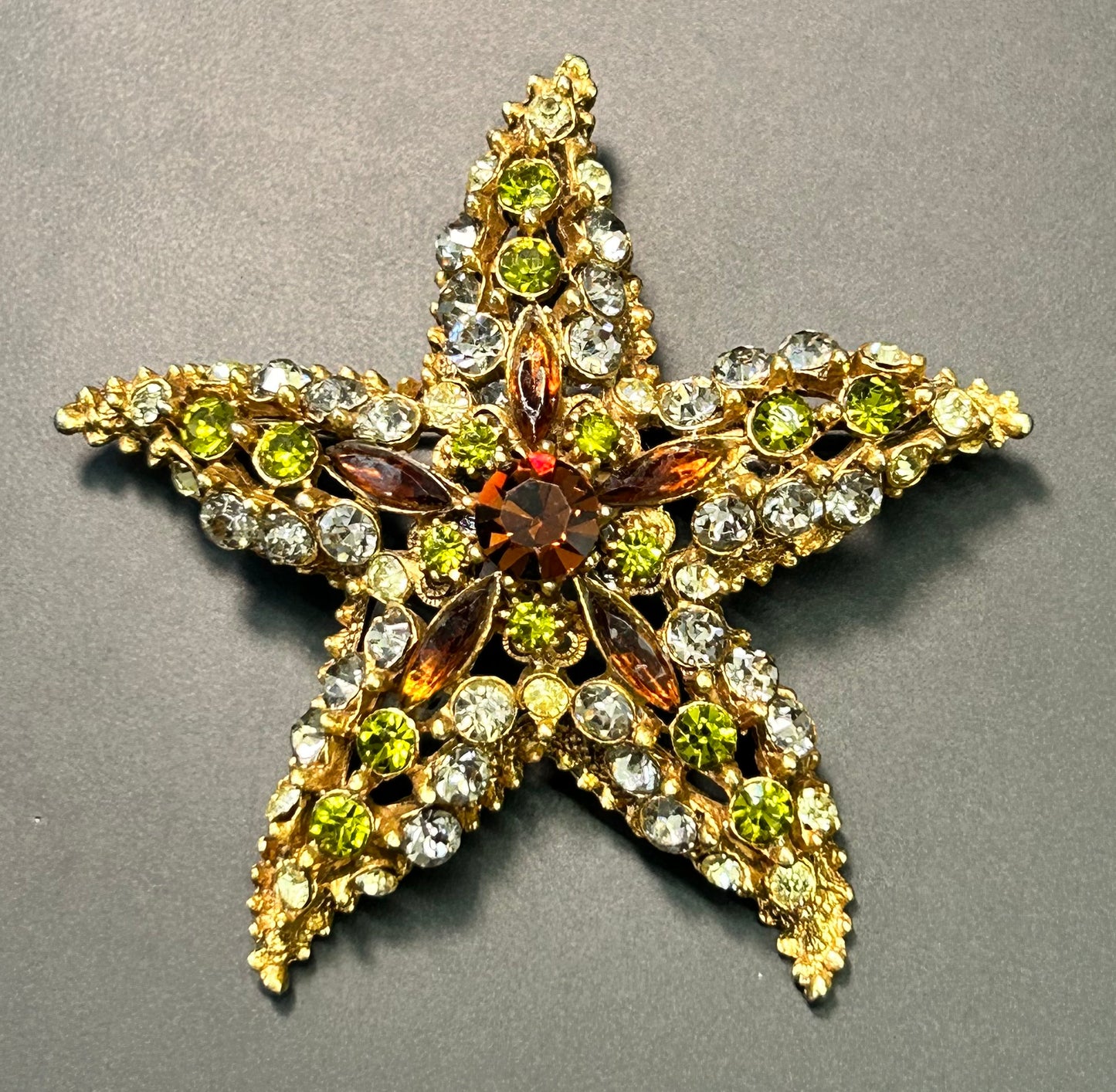 Florenza Rhinestone Starfish Brooch