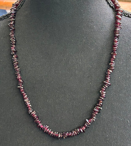 Sterling Silver Garnet Necklace