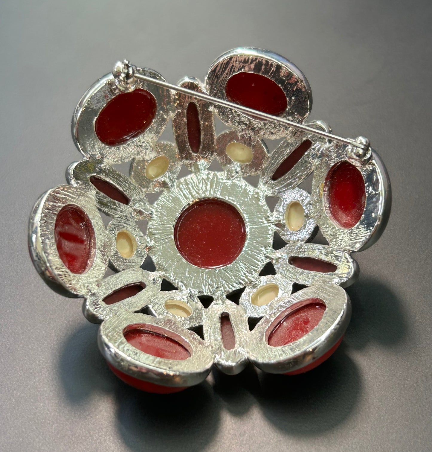 Red Resin Brooch