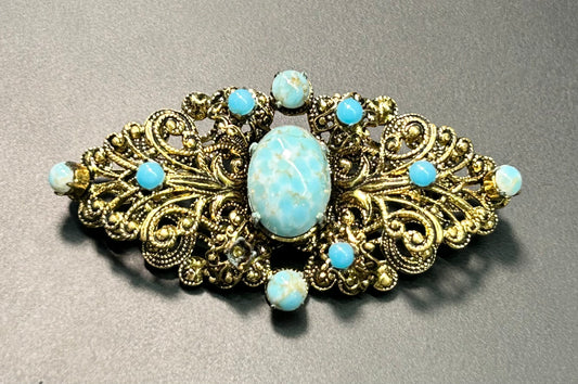 Vintage Hubble Glass Brooch