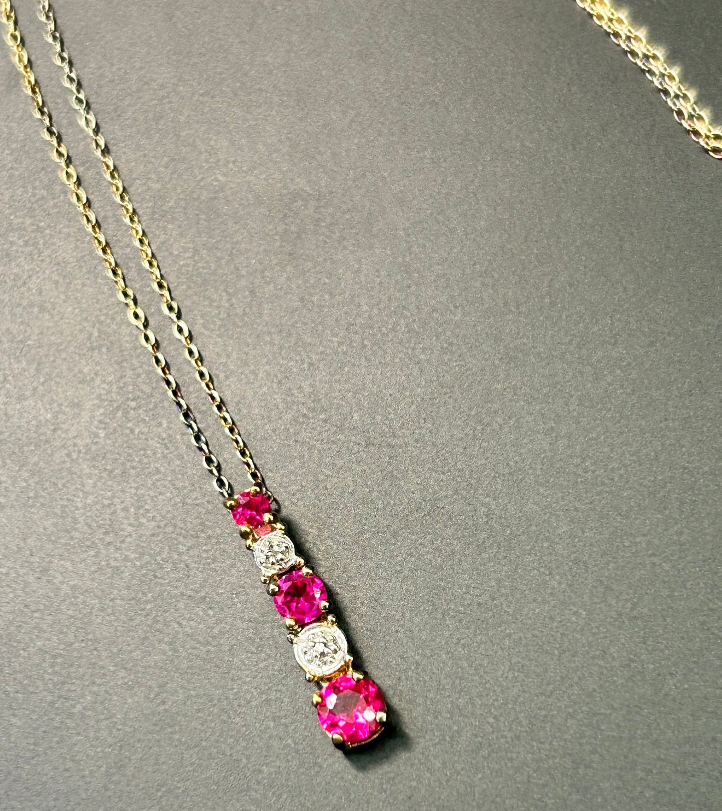 Sterling Silver Vermeil CZ Necklace