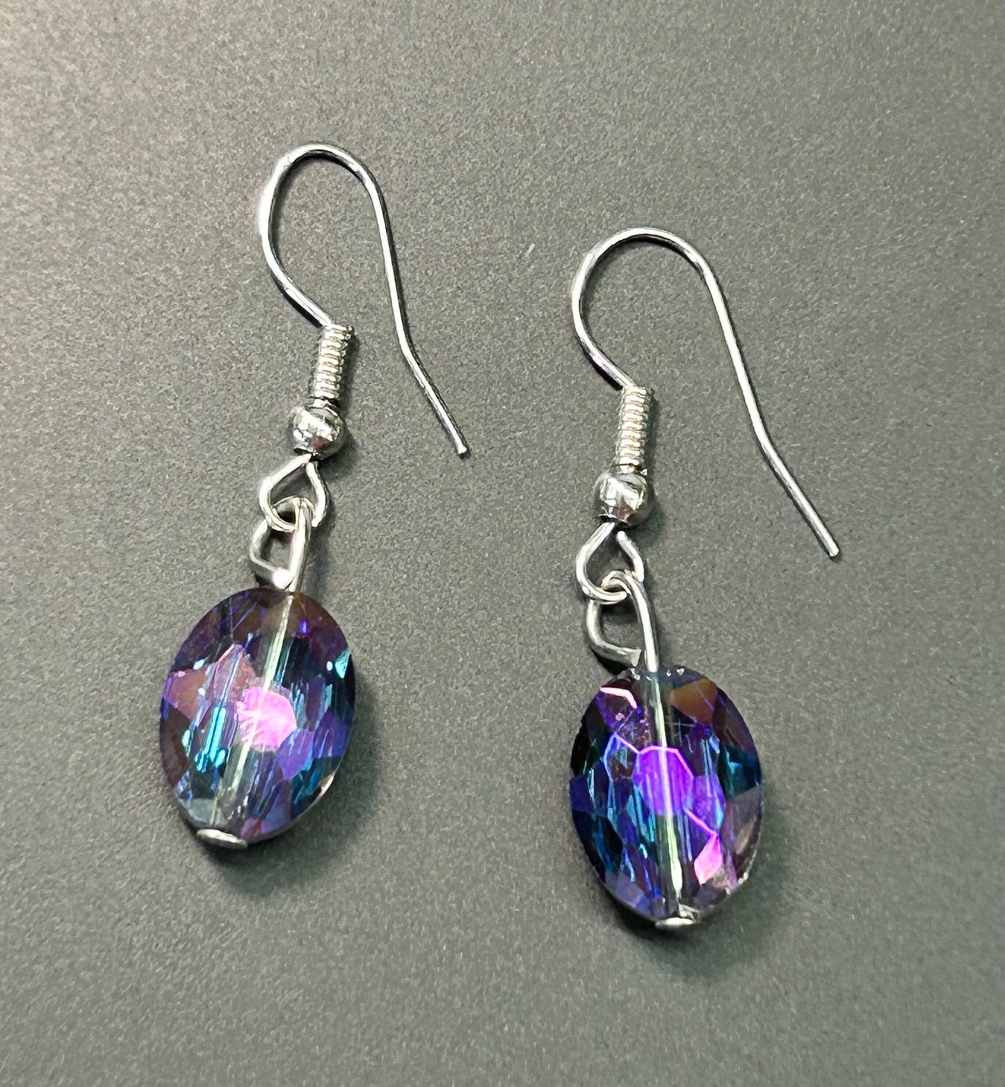 AB Faceted Glass Bead Earrings