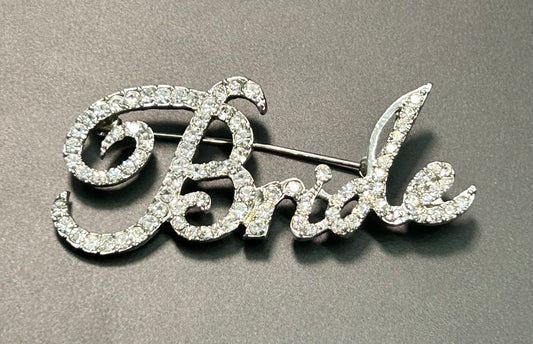 Rhinestone Bride Brooch