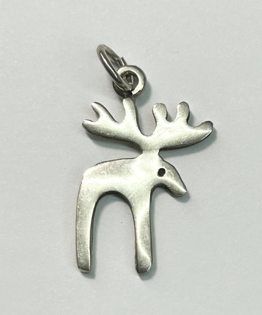 Sterling Silver Moose Charm or Pendant