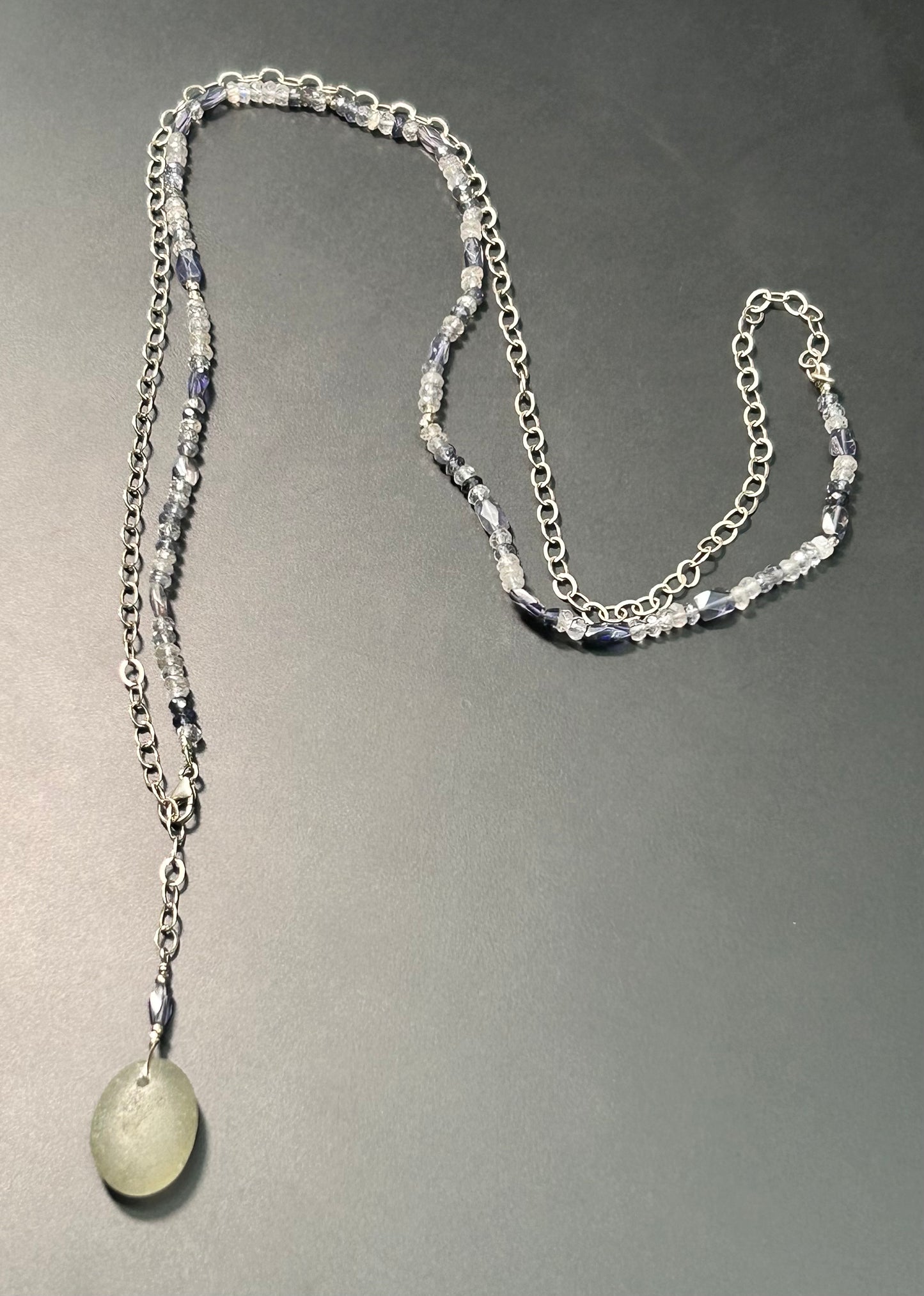 Sterling Silver Glass Bead Necklace
