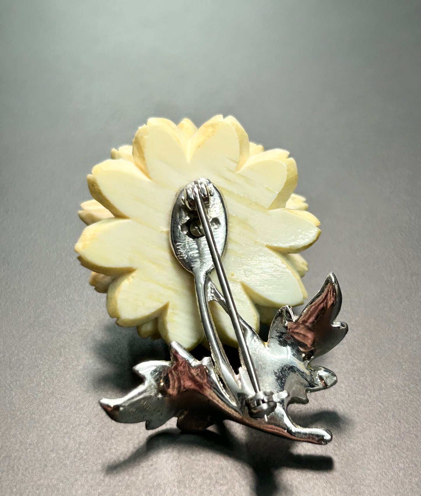 Germany Sterling Silver Flower Brooch