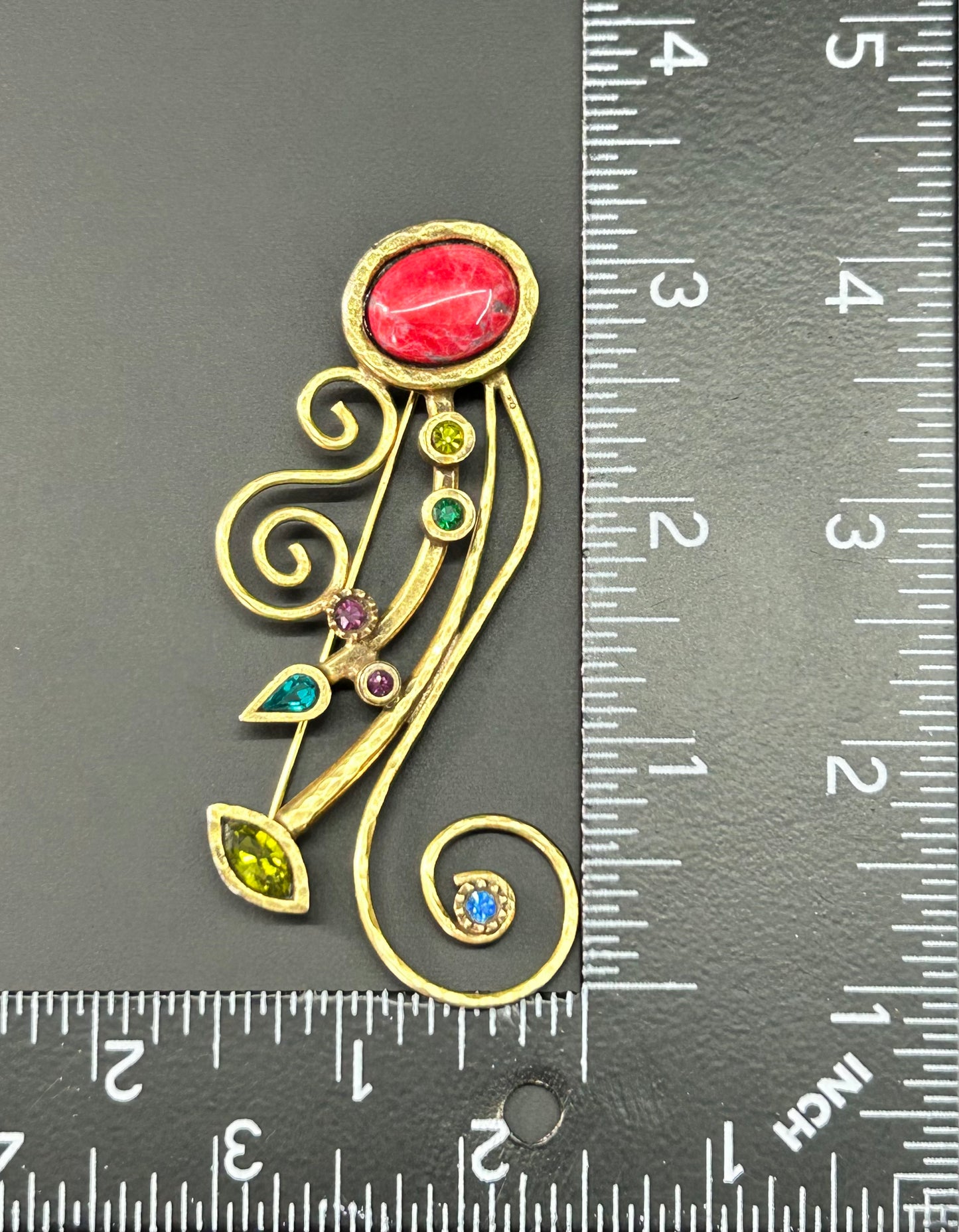 Patricia Locke Rhinestone Brooch