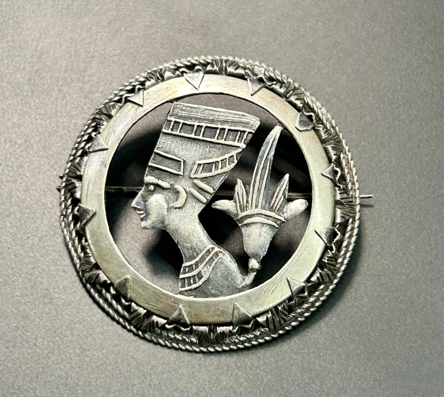 Egyptian Sterling Silver Brooch