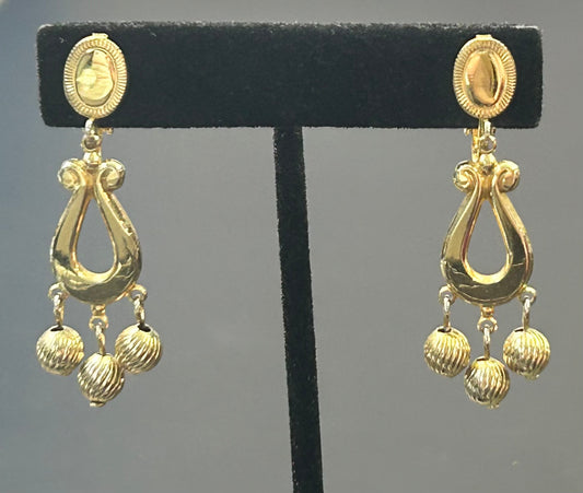 Vintage Dangle Clip Earrings