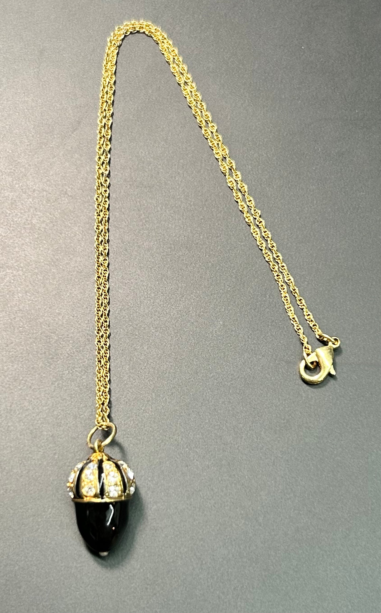 Rhinestone Pinecone Necklace