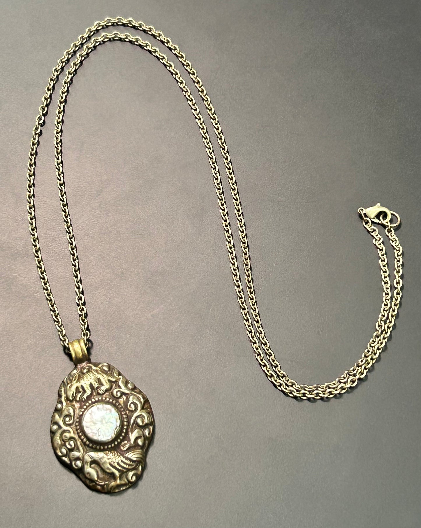 Vintage Pearl Animal Necklace