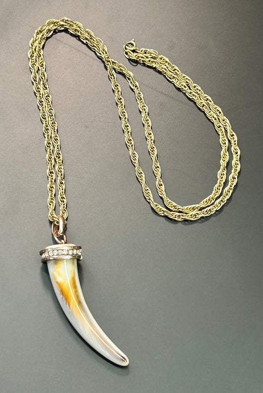 Faux Horn Necklace