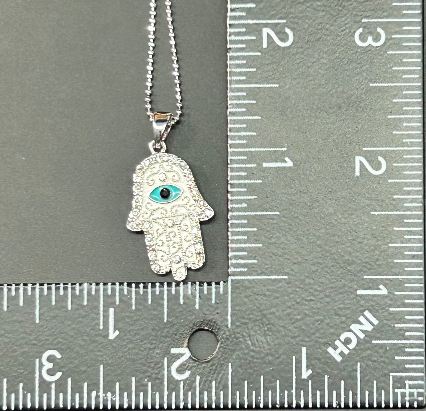 Hamsa Rhinestone Necklace
