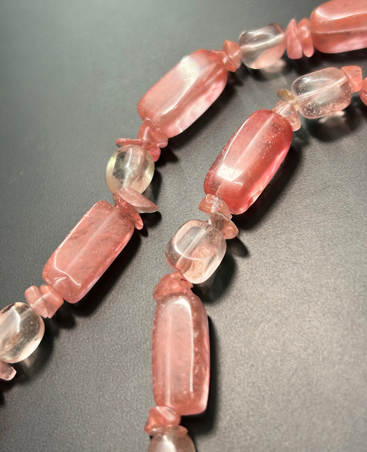 Glass Necklace Sterling Silver Toggle Necklace