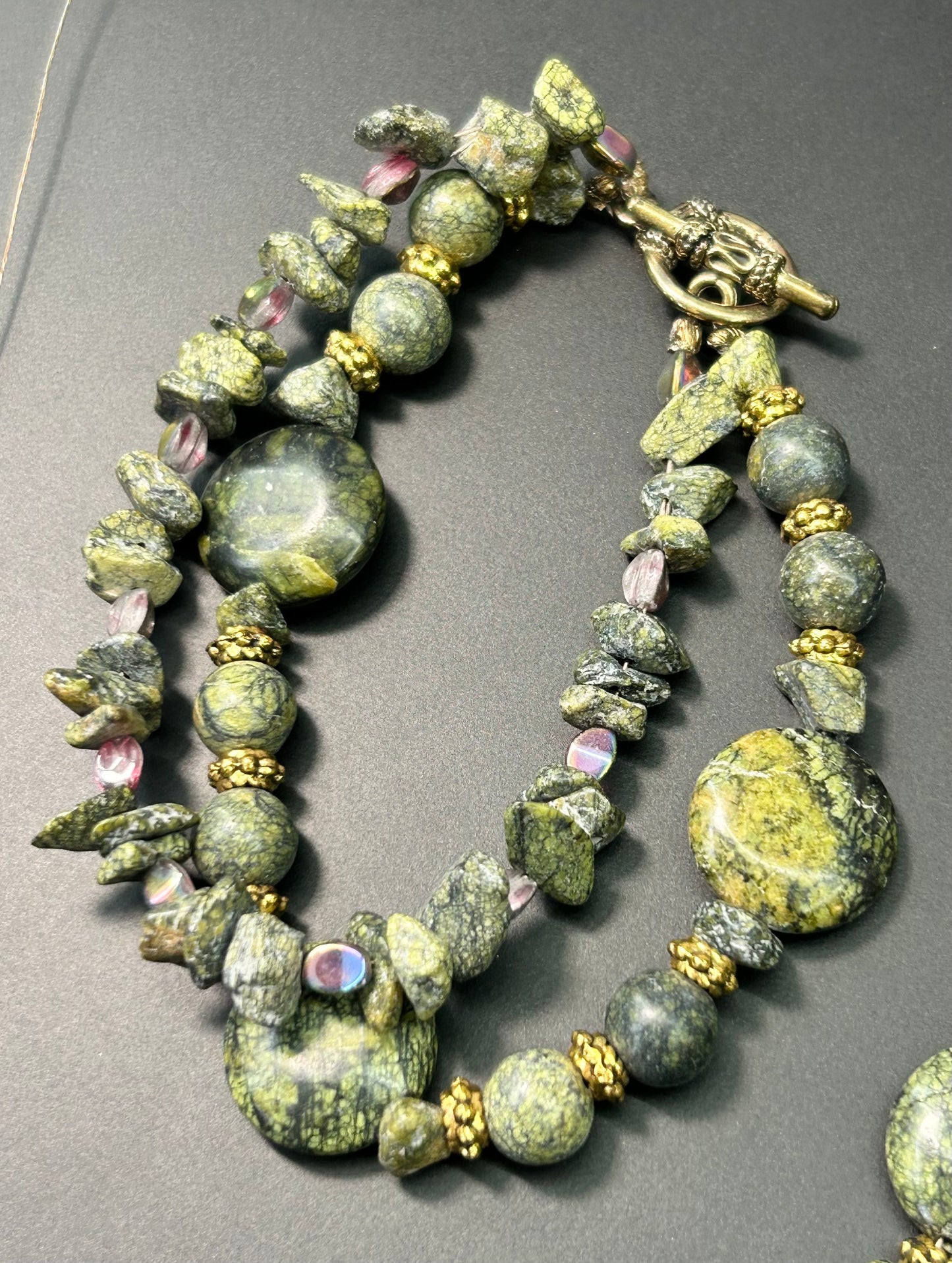 Serpentine Bracelet Earrings & Necklace Set