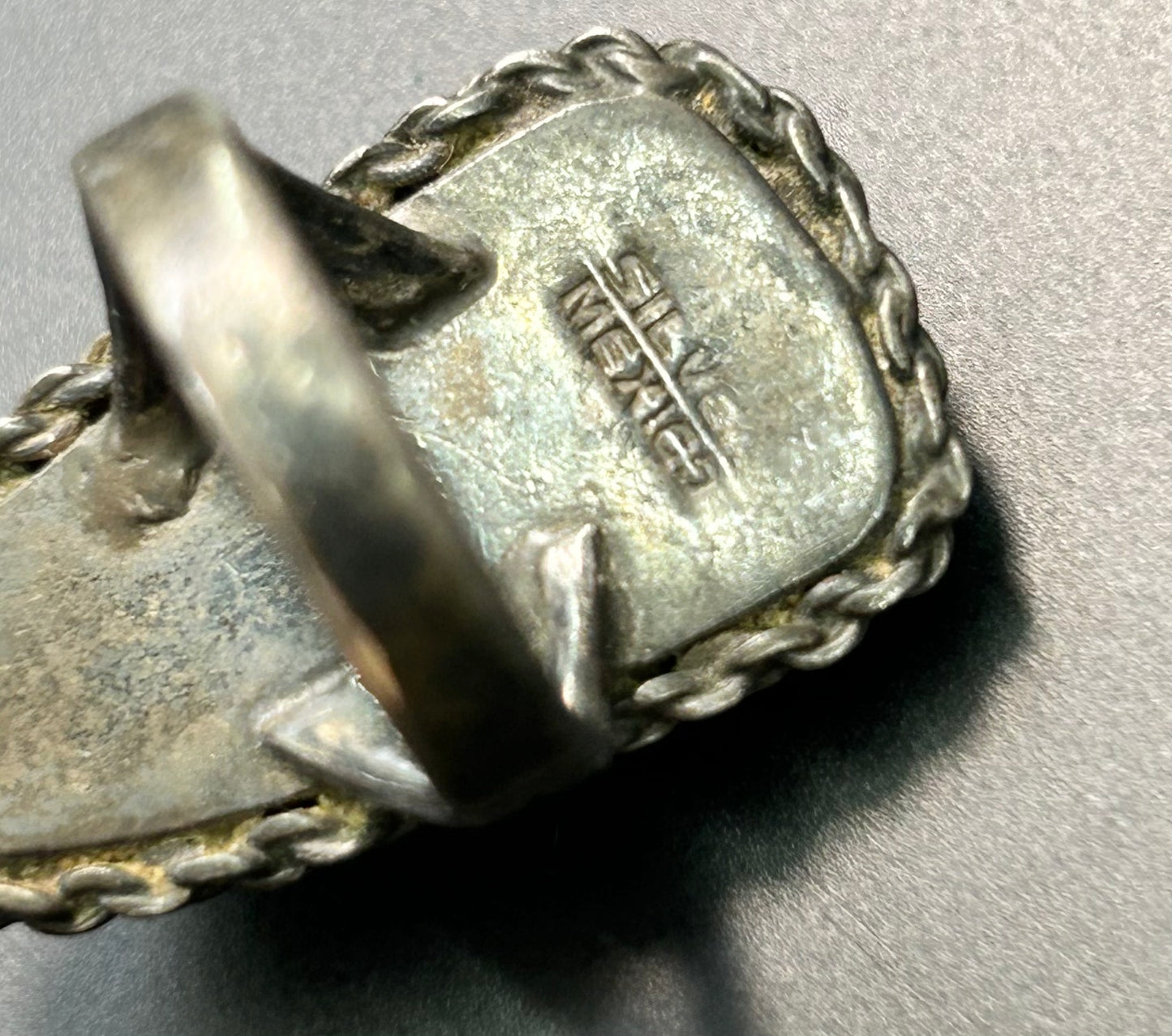 Mexico Sterling Silver Carved Face Ring