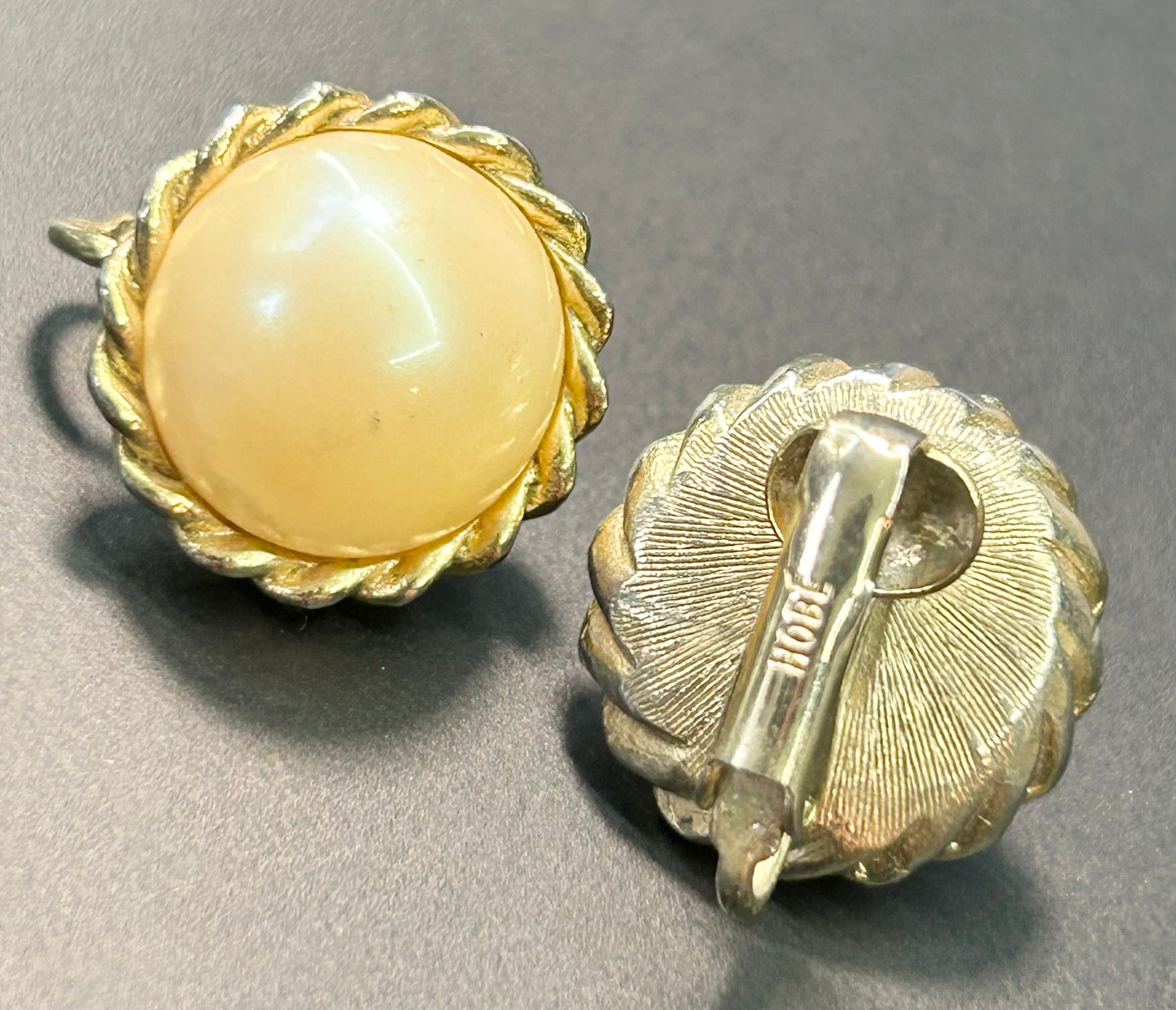 Hobe Faux Pearl Clip Earrings