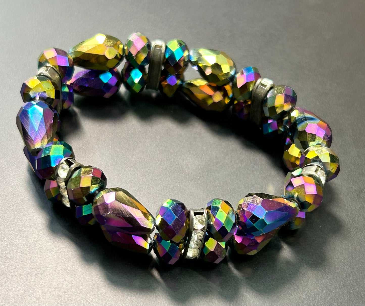 Glass & Rhinestone Bracelet