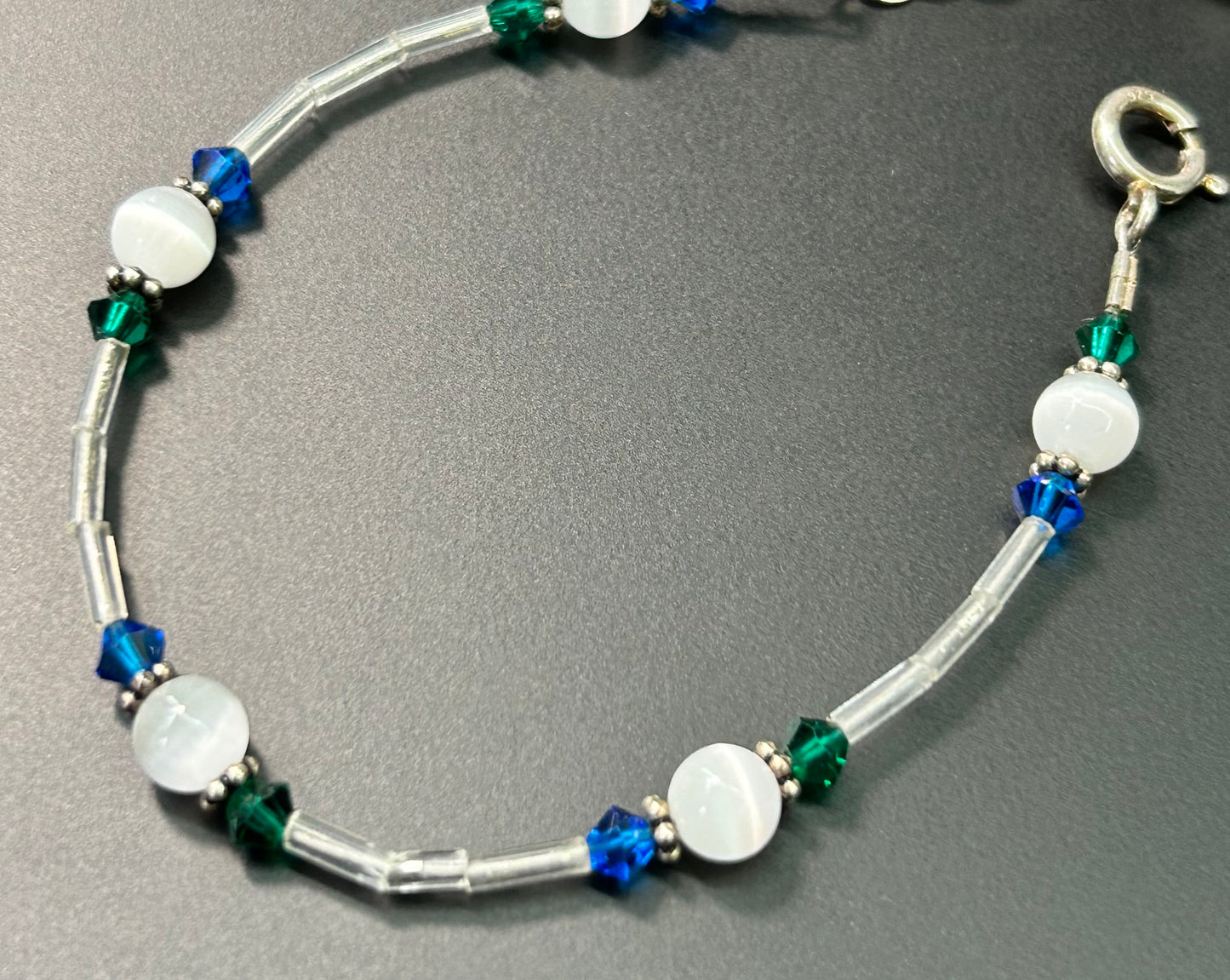 Sterling Silver Glass Bead Bracelet