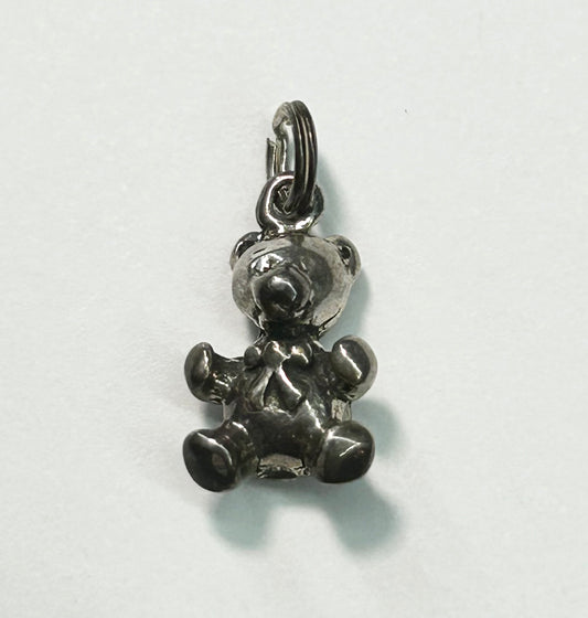 Sterling Silver Teddy Bear Charm or Pendant