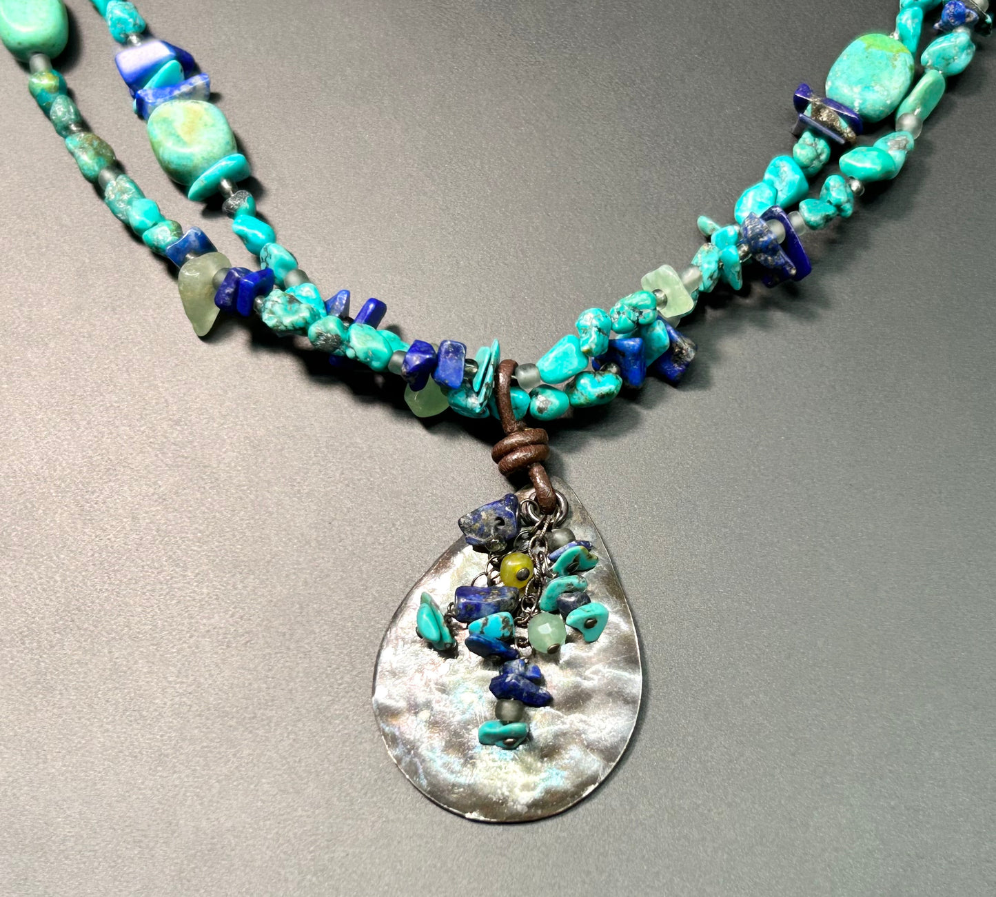 Peyote Bird Sterling Silver Turquoise Necklace