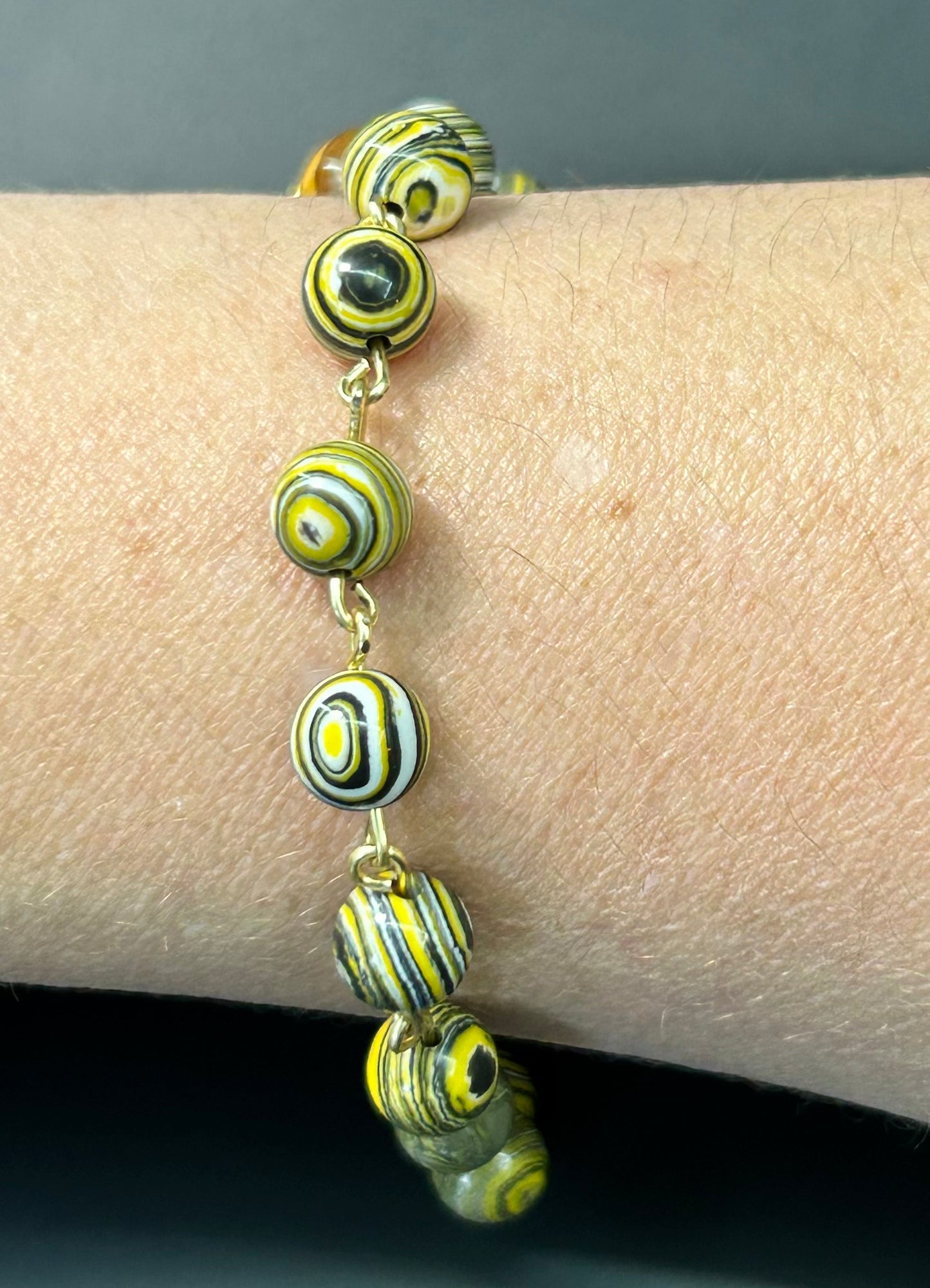 Yellow Malachite Bracelet