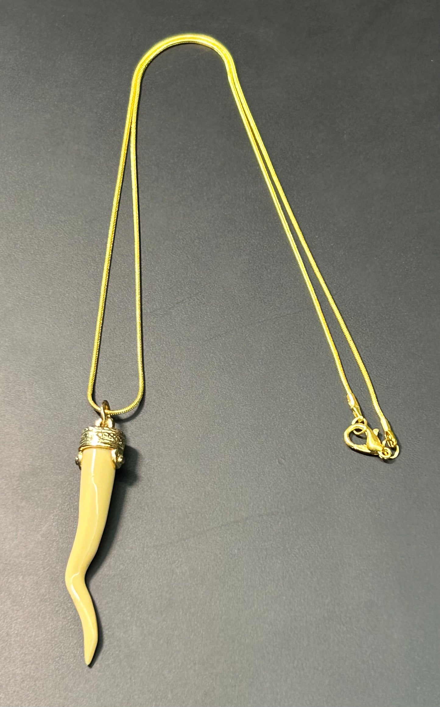 Acrylic Faux Horn Necklace