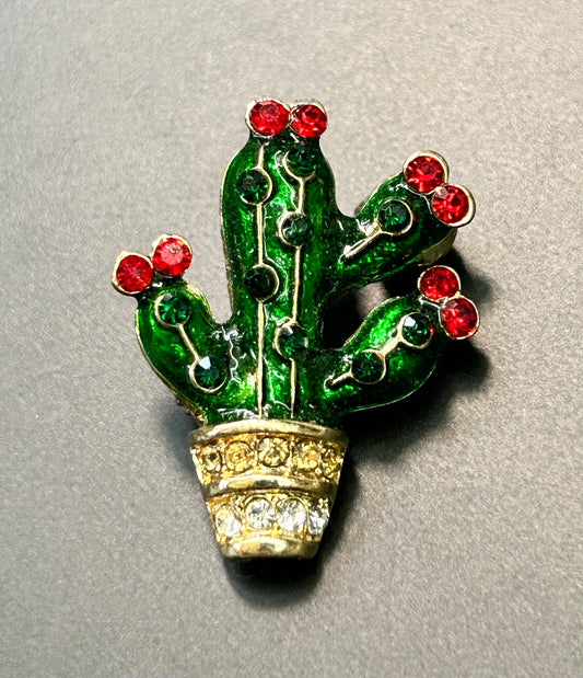 Cactus Brooch & Pendant Combo