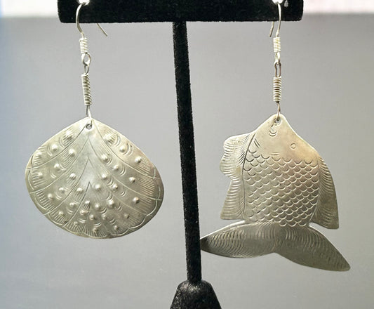 Fish & Shell Artisan Earrings