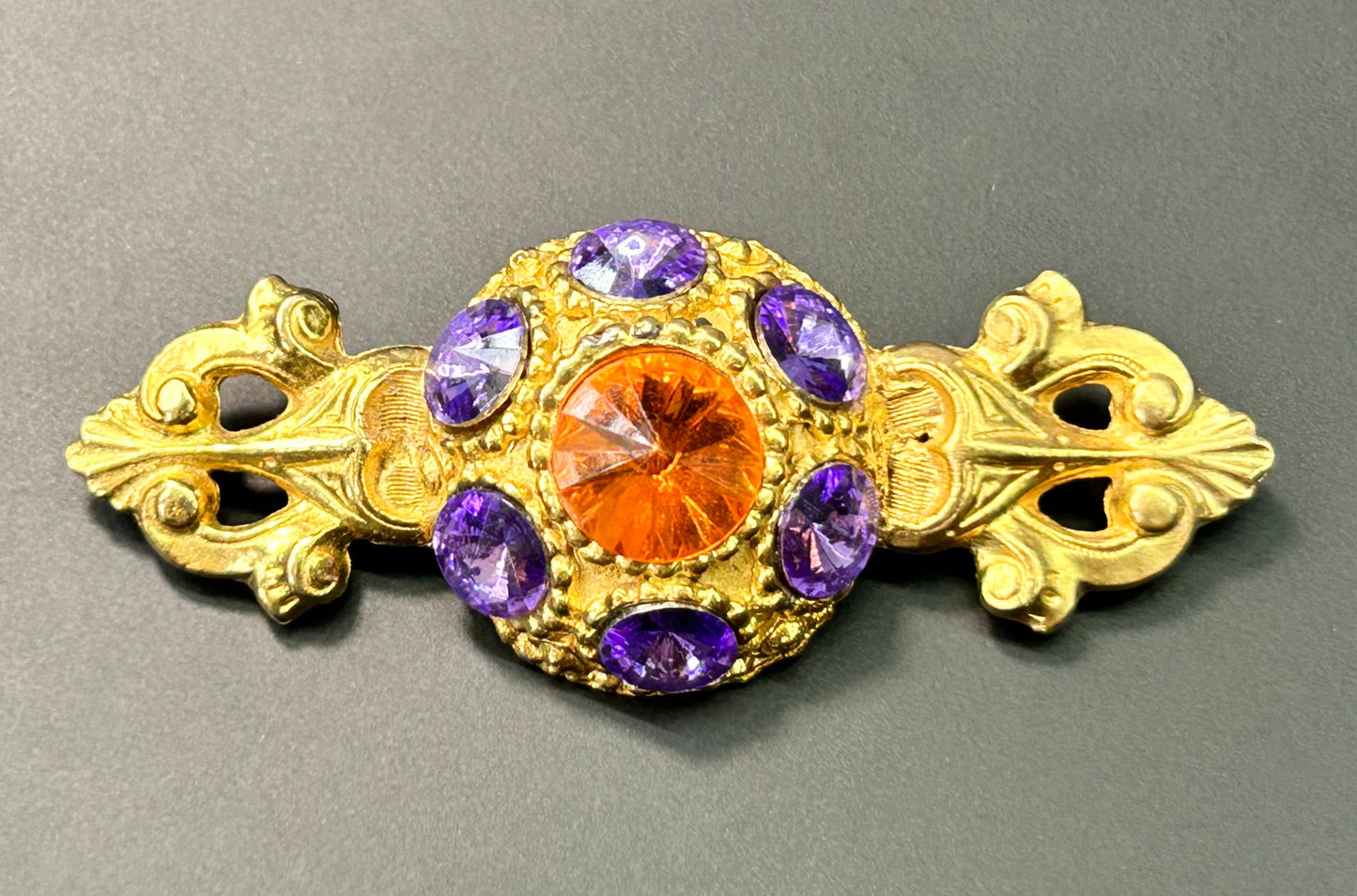Vintage Rivoli Rhinestone Brooch
