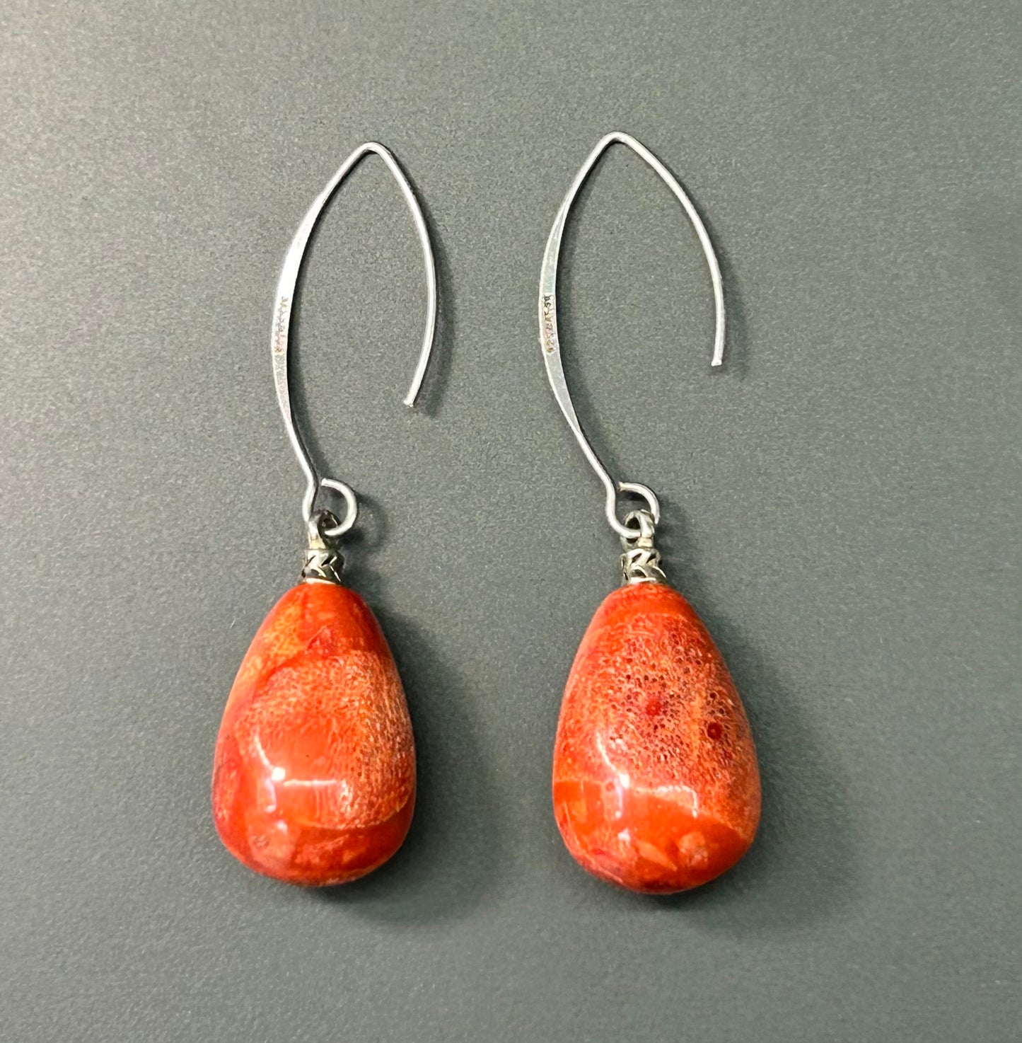 Barse Sterling Silver Sponge Coral Earrings