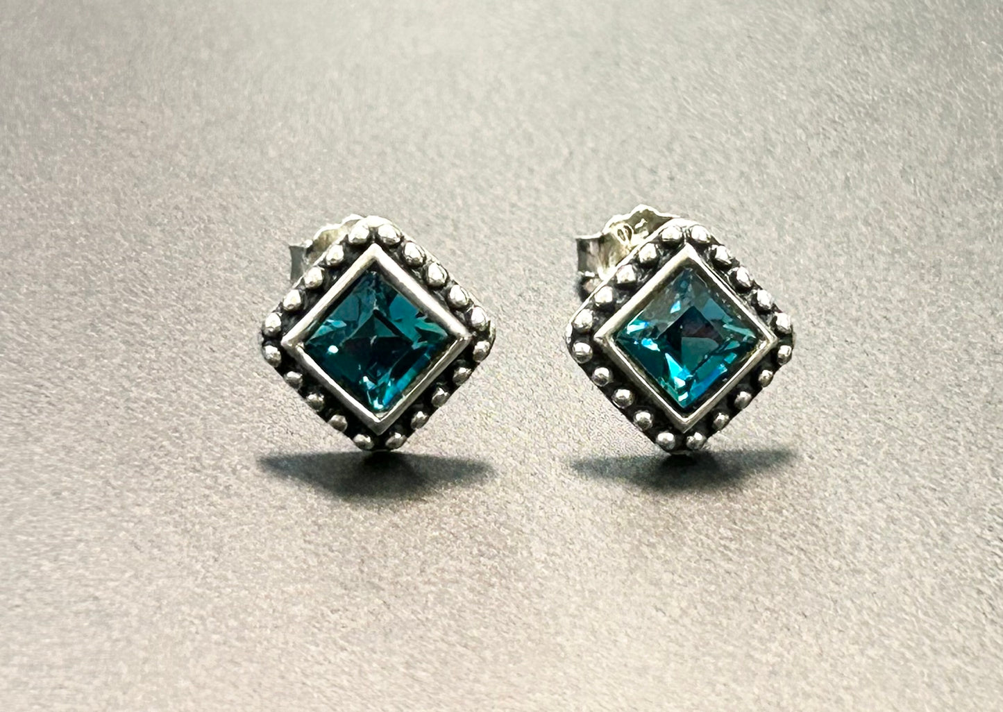 Sterling Silver Rhinestone Earrings