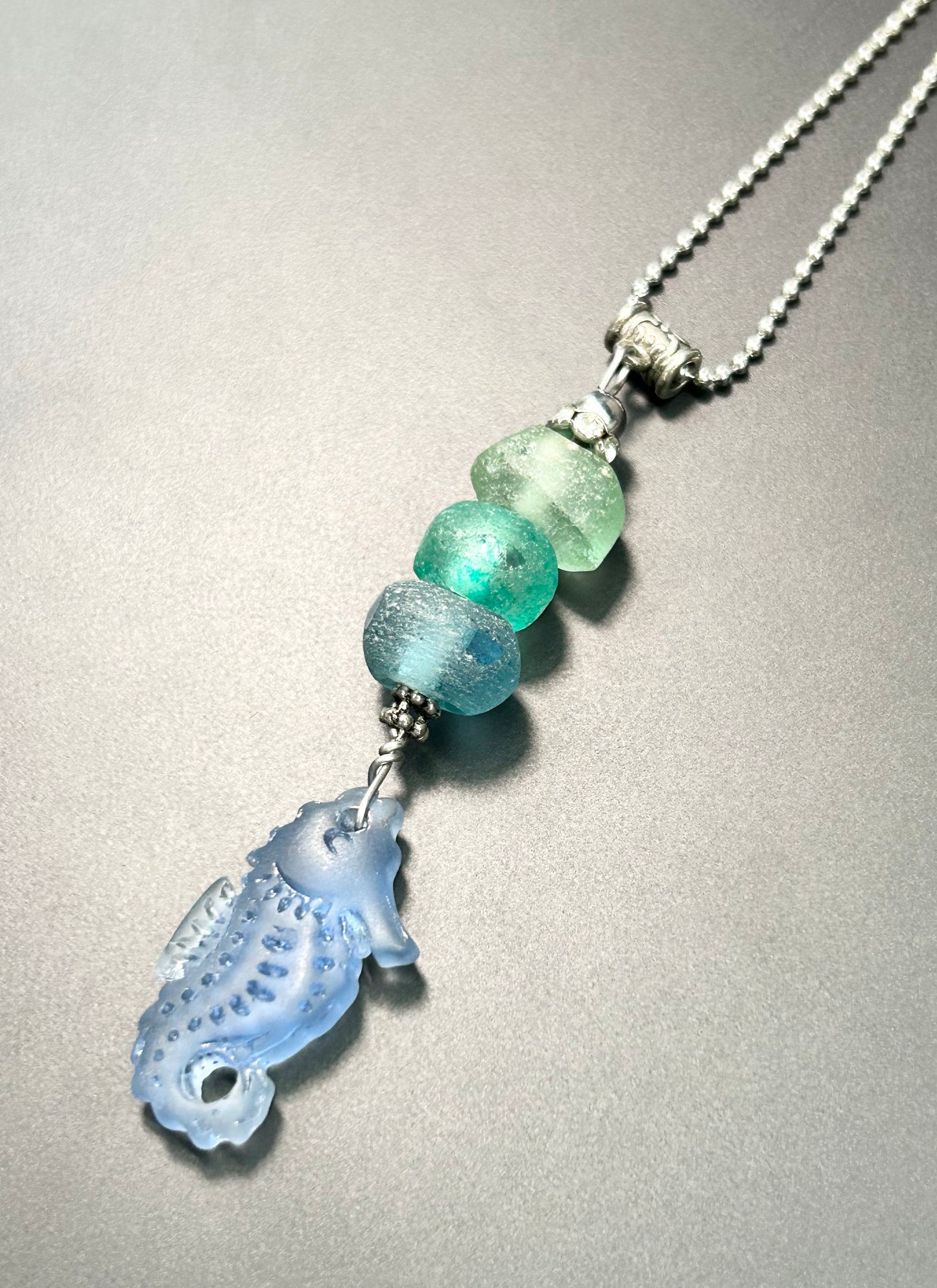 Feifish Glass Seahorse Necklace