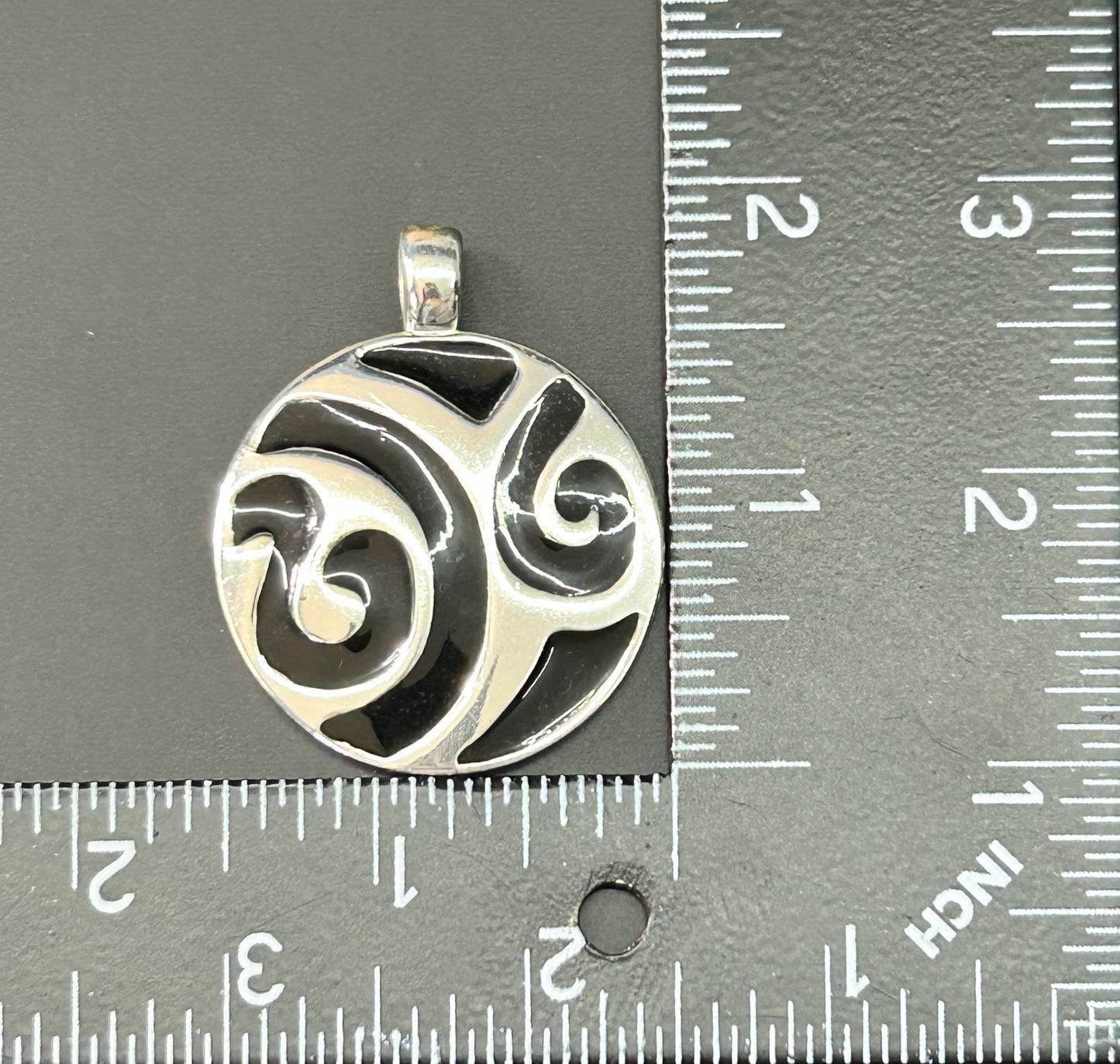 Black Enamel Pendant