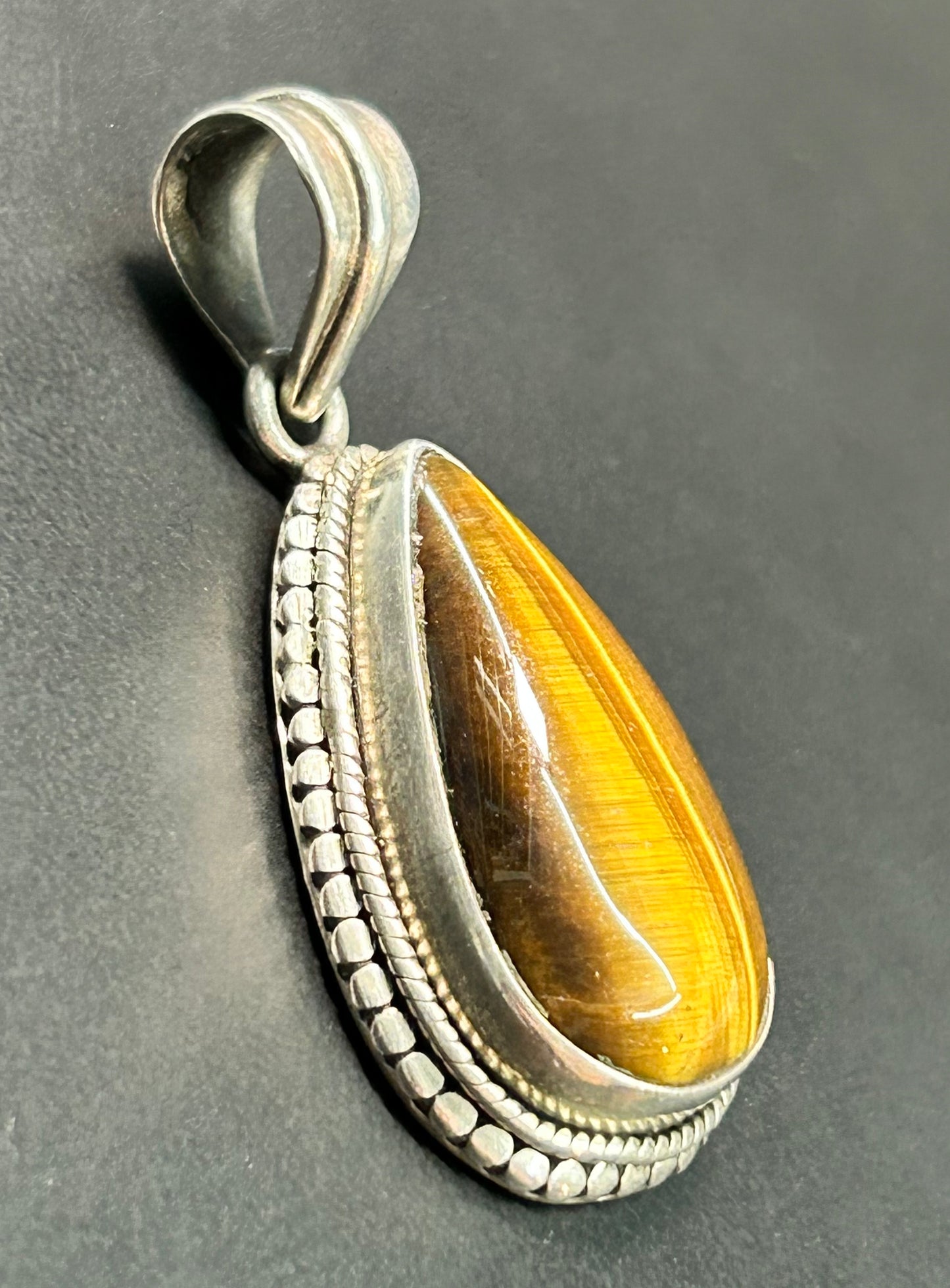 Sterling Silver Tigers Eye Pendant