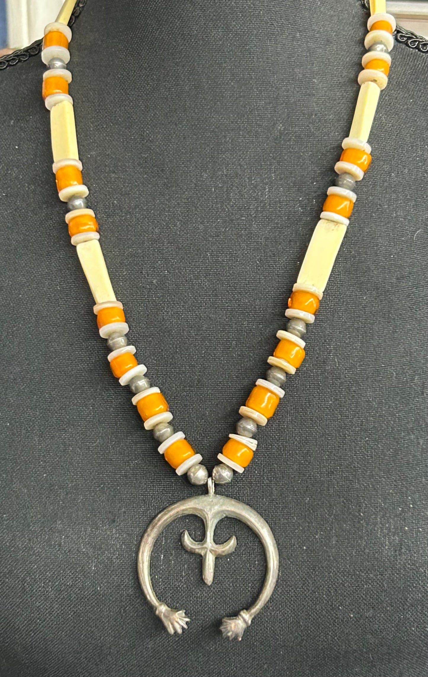 Native American Sterling Silver Naja Necklace