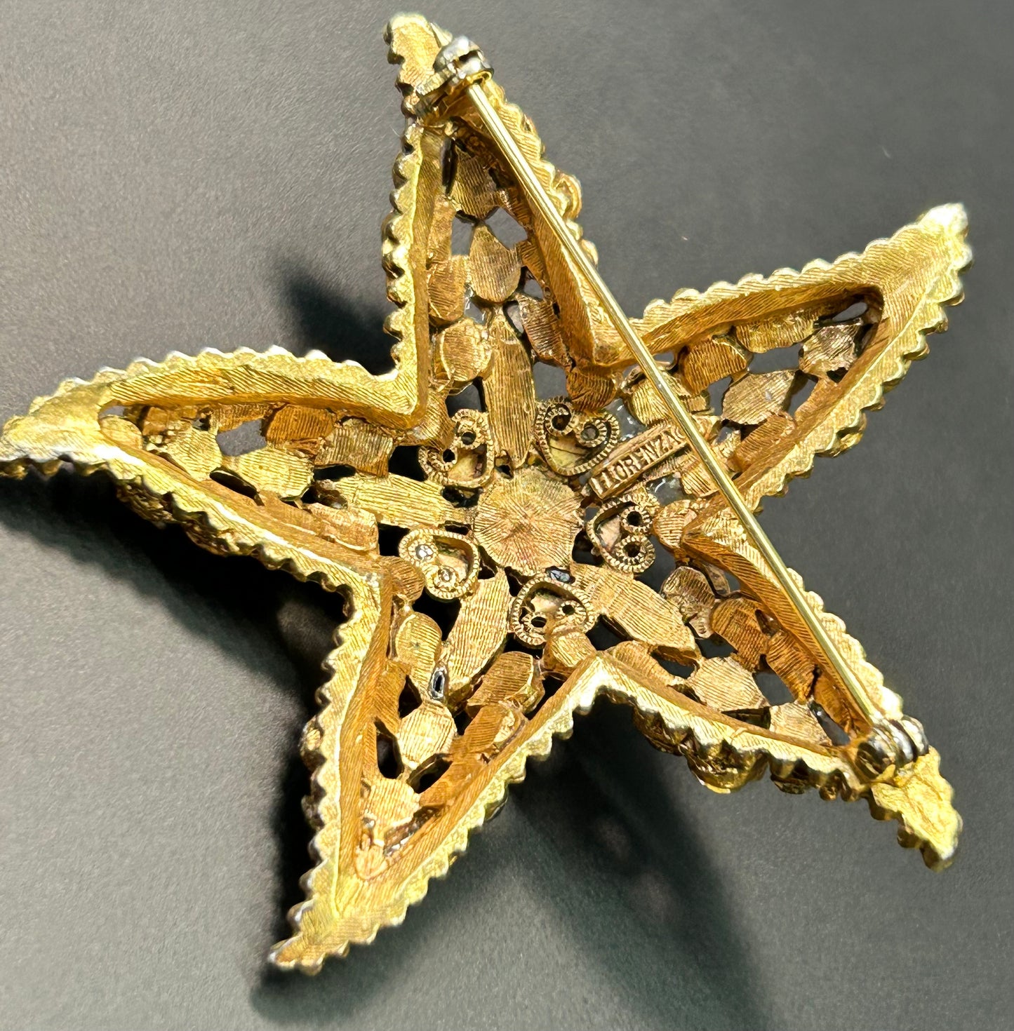 Florenza Rhinestone Starfish Brooch
