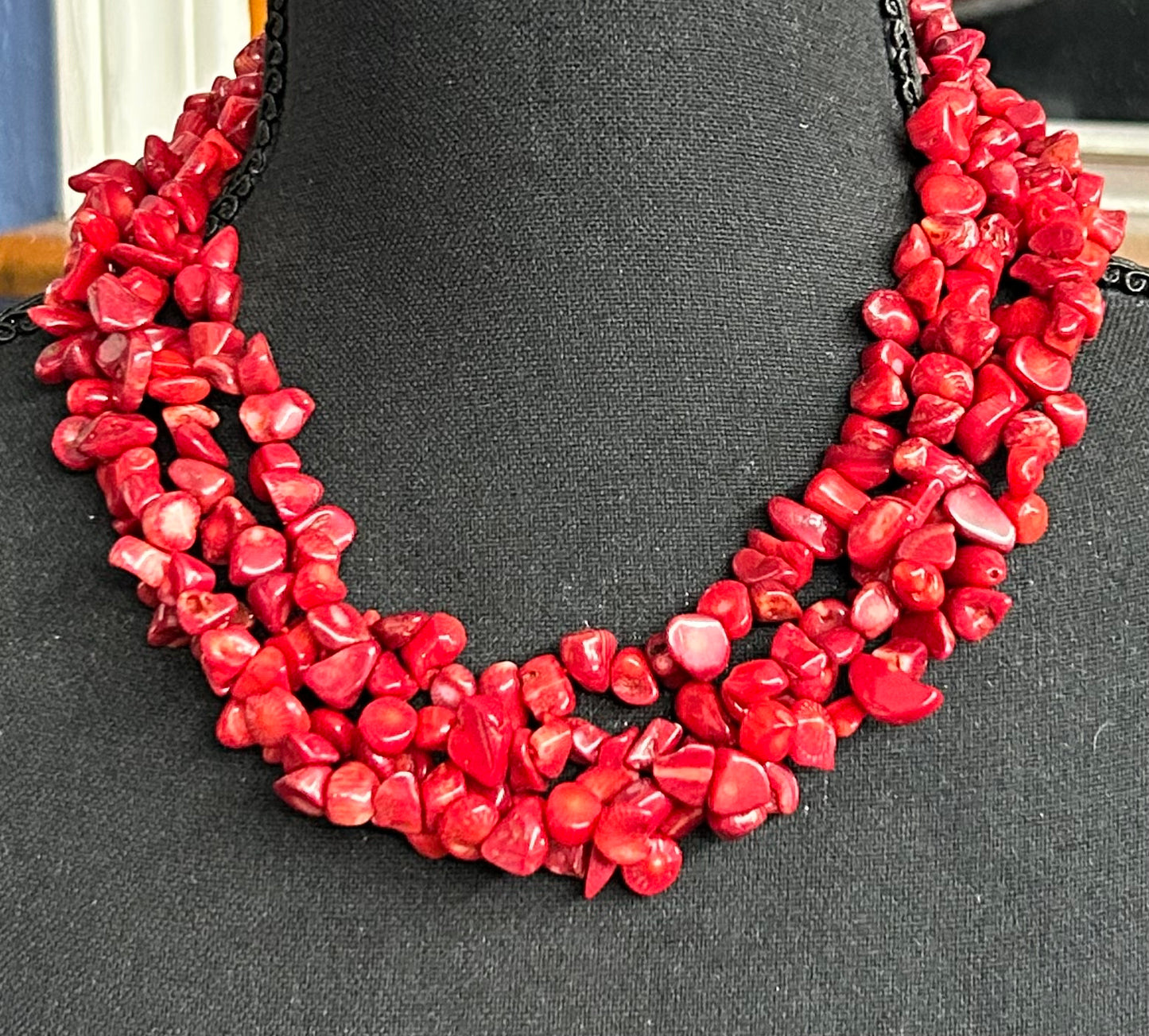 Lucas Lameth Sterling Silver Coral Necklace