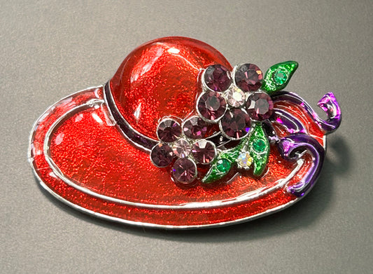 Red Hat Society Brooch