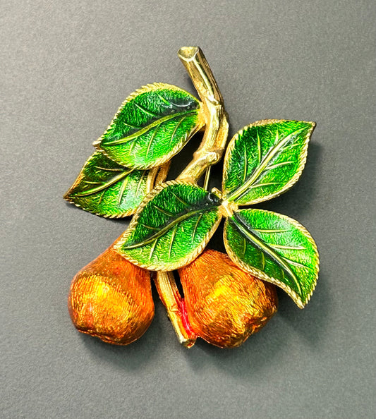 Vintage Pear Brooch