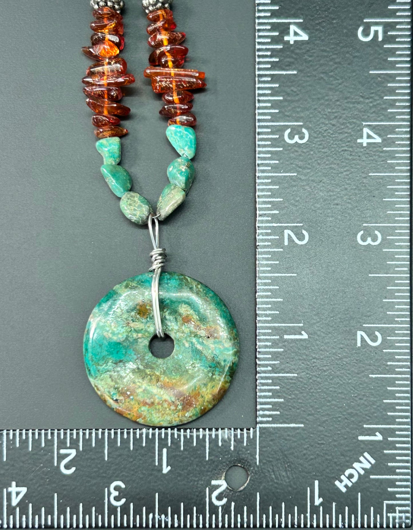 Sterling Silver Multi Stone Necklace