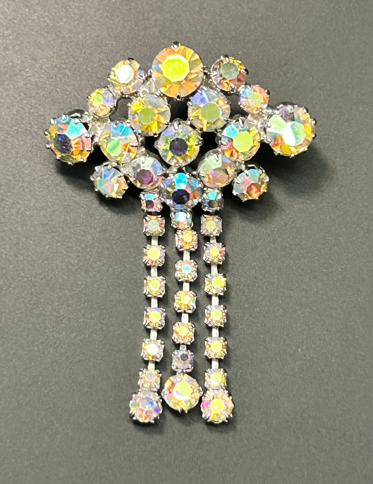 Vintage AB Rhinestone Brooch