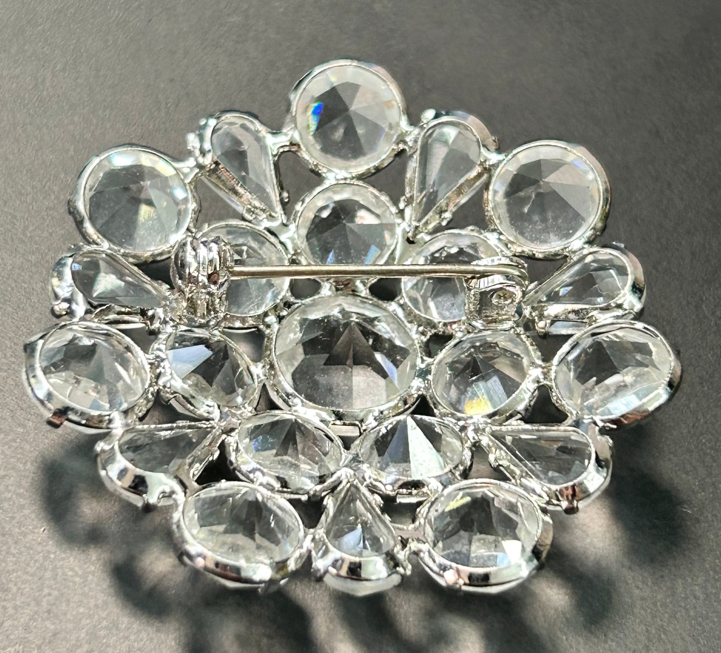 Faceted Glass Brooch