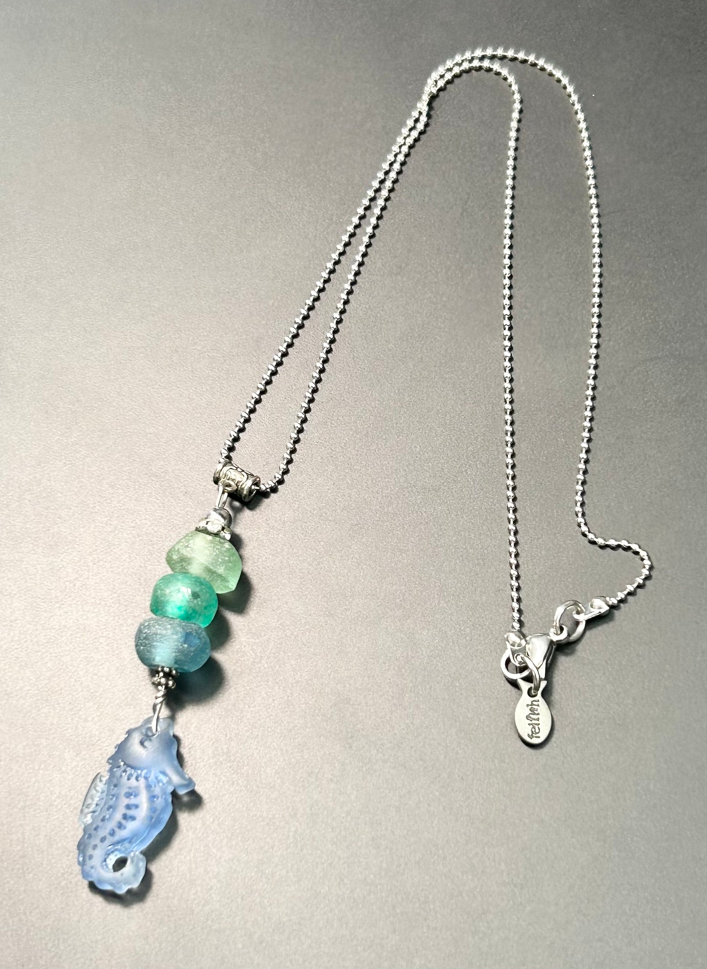 Feifish Glass Seahorse Necklace