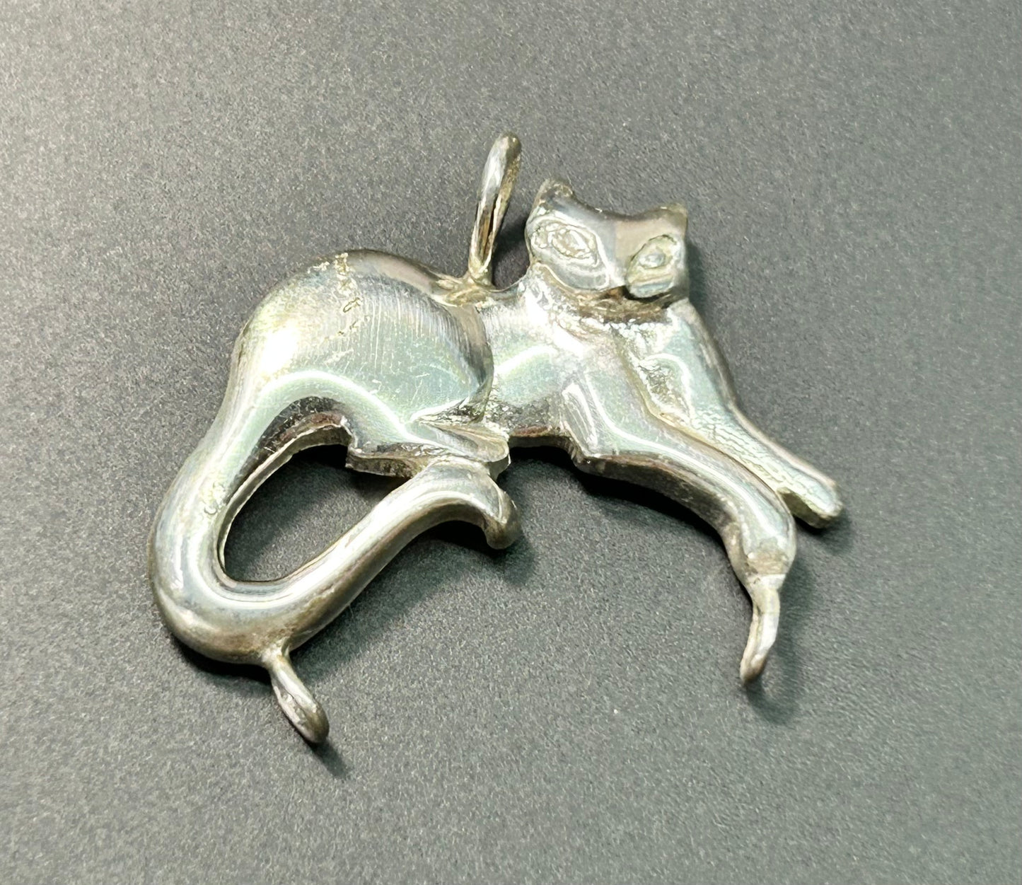 Sterling Silver Cat Pendant