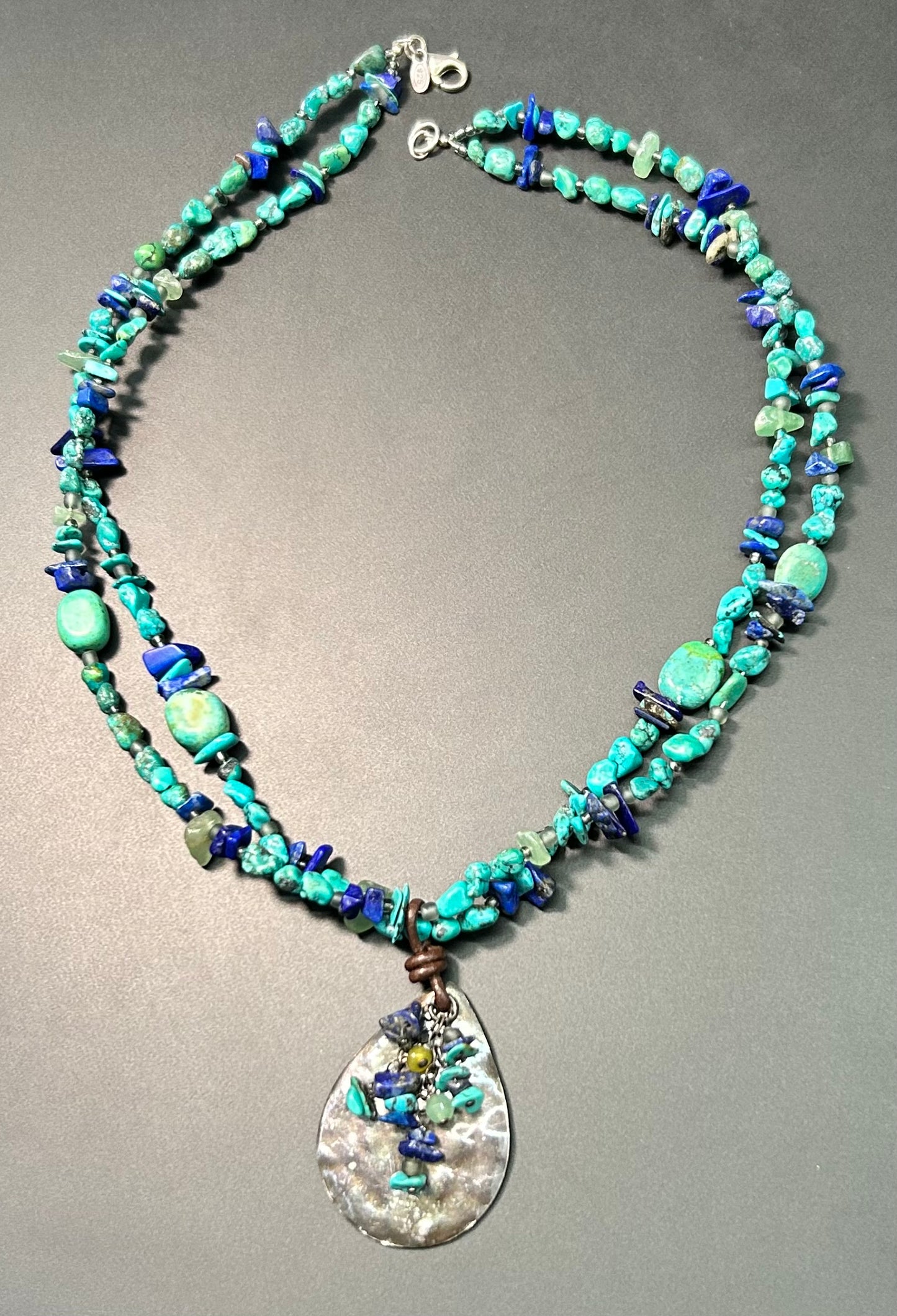 Peyote Bird Sterling Silver Turquoise Necklace
