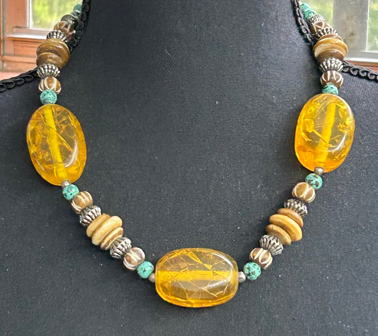 Acrylic & Wood Necklace