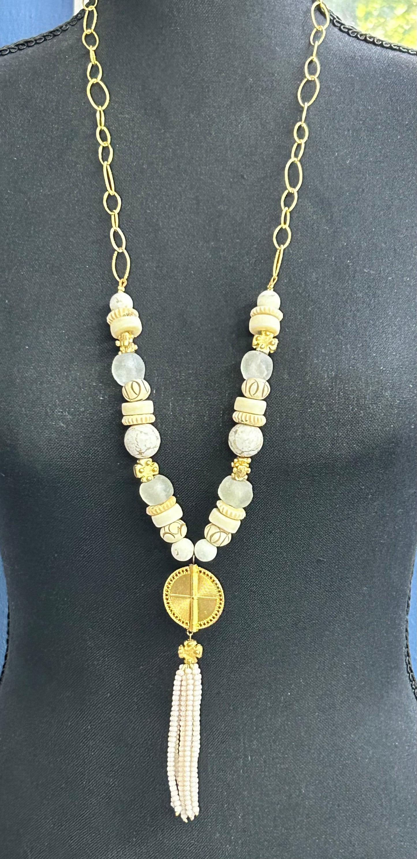 Susan Shaw Stone & Bone Necklace